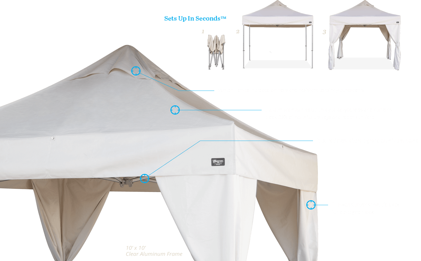 Bungalow cabana features
